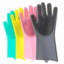 Silicone Dish Washing Gloves Multicolor Heat Resistant