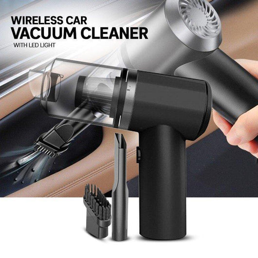 Portable Wireless Vacuum Cleaner Black ABS for Cars