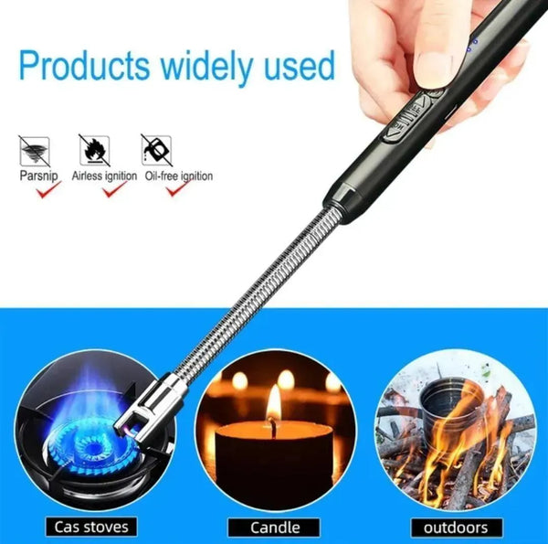 Electric Lighter Stainless Steel Multicolor Instant Ignition