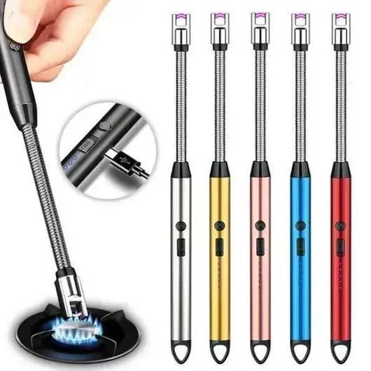 Electric Lighter Stainless Steel Multicolor Instant Ignition