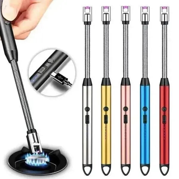 Electric Lighter Stainless Steel Multicolor Instant Ignition