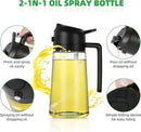 Glass Oil Sprayer with Spray Nozzle for Kitchen Use
