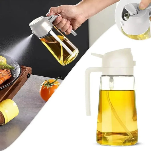 Glass Oil Sprayer with Spray Nozzle for Kitchen Use