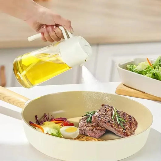 Glass Oil Sprayer with Spray Nozzle for Kitchen Use