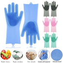 Silicone Dish Washing Gloves Multicolor Heat Resistant