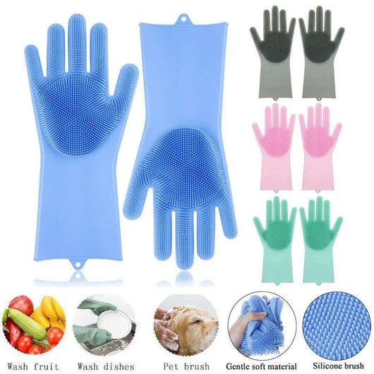 Silicone Dish Washing Gloves Multicolor Heat Resistant