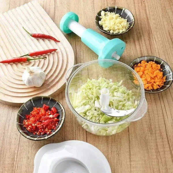 Push Vegetable Cutter Multi-Use Kitchen Essential ABS Multicolor