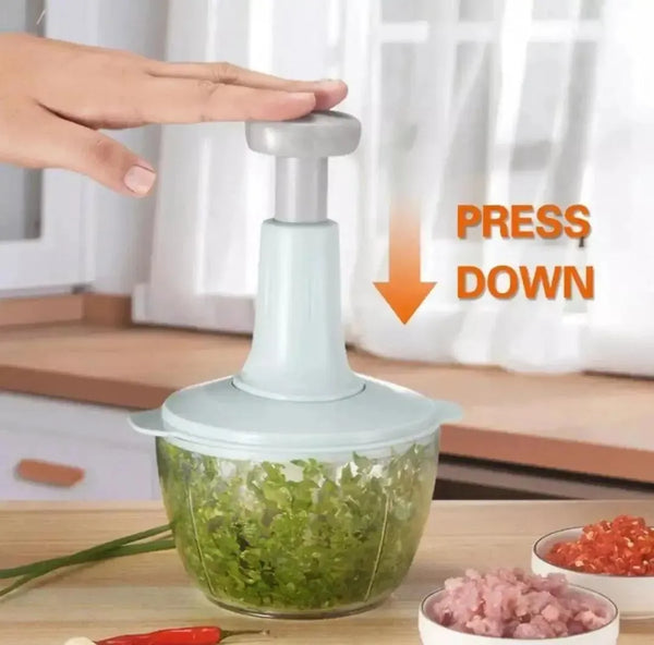 Push Vegetable Cutter Multi-Use Kitchen Essential ABS Multicolor