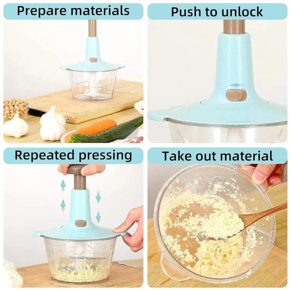 Push Vegetable Cutter Multi-Use Kitchen Essential ABS Multicolor