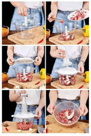 Push Vegetable Cutter Multi-Use Kitchen Essential ABS Multicolor