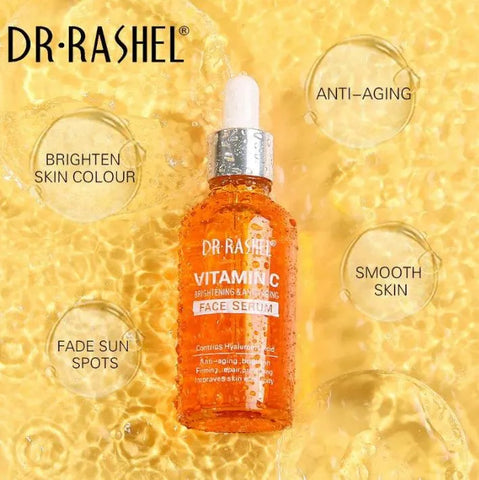 DR.RASHEL Vitamin C Brightening & Anti-Aging Face Serum | Whitening + Moisturizing + Anti-Aging | All Skin Types | 50ML – DRL-1431