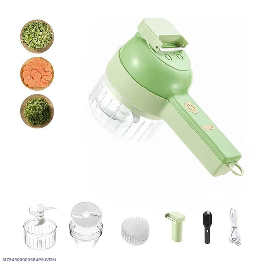 Electric Food Chopper Green ABS Kitchen Tool