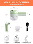 Electric Food Chopper Green ABS Kitchen Tool
