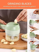 Electric Food Chopper Green ABS Kitchen Tool