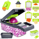 Vegetable Chopper with 10 Blades ABS Plastic Green Black