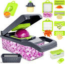 Vegetable Chopper with 10 Blades ABS Plastic Green Black
