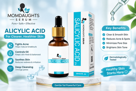 MomDaughts Salicylic Acid Face Serum 30mL – Clear Skin, Unclog Pores & Remove Blackheads | Best Acne Serum in Pakistan