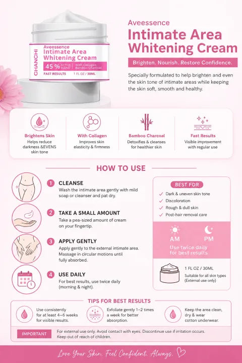 AVEESSENCE Skin Brightening & Moisturizing Cream | Whitening Cream for Face & Body | Dark Spots, Underarms, Knees, Elbows | Men & Women | FREE Delivery | 78% OFF