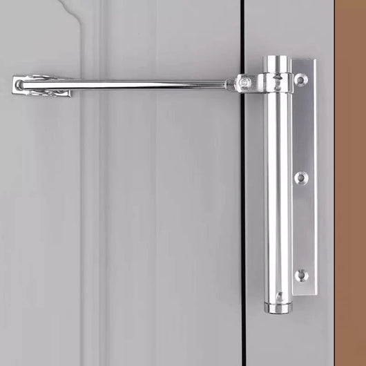 Adjustable Aluminum Alloy Automatic Door Closer, Mute Adjustable Automatically Surface Mounted Auto Closing Door, Self-Closing for Middle-Weight Door