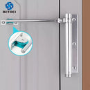 Adjustable Aluminum Alloy Automatic Door Closer, Mute Adjustable Automatically Surface Mounted Auto Closing Door, Self-Closing for Middle-Weight Door
