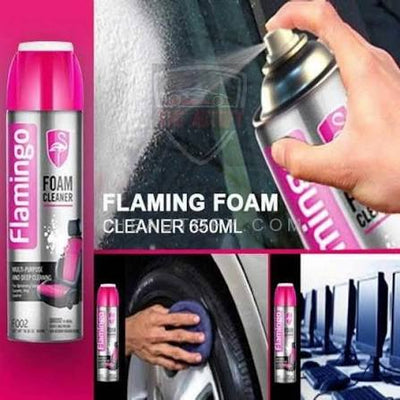 Flamingo Multi-Purpose Foam Cleaner Car Detailing Spray Cleaning Like Fabric, Carpet, Leather, Vinyl etc. Foam Cleaner – 650 ml