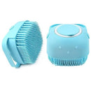 Silicon Bath Body Brush, Exfoliating Body Scurb Brush with Soap Dispenser, 2 in 1 Ultra Soft Bath Sponge Shower Brush and Body Massager, Baby Shower Brush, Shampoo and Gel Dispenser, Loofah Brush, Body Cleaning Scrubber for Man, Women and Children