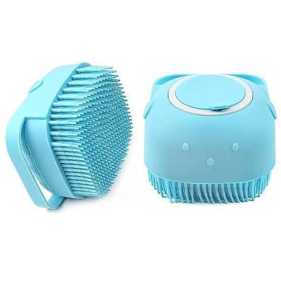 Silicon Bath Body Brush, Exfoliating Body Scurb Brush with Soap Dispenser, 2 in 1 Ultra Soft Bath Sponge Shower Brush and Body Massager, Baby Shower Brush, Shampoo and Gel Dispenser, Loofah Brush, Body Cleaning Scrubber for Man, Women and Children